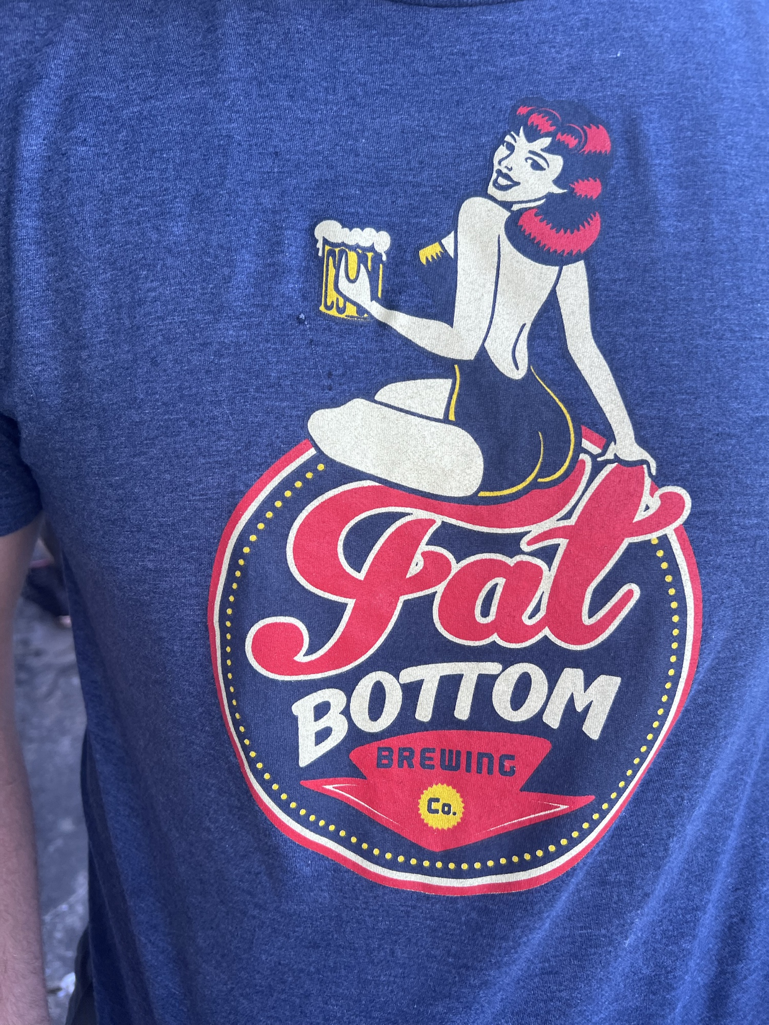 Fat Bottom Brewing shirt photographed during the 2023 weekend